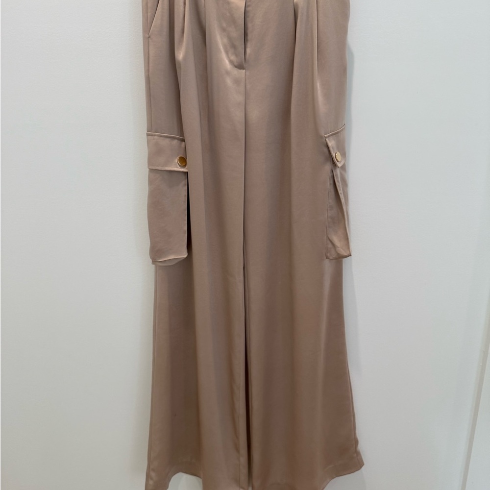 Ramy Brook Cream Wide-Leg Trousers